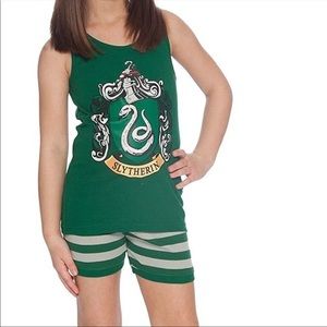 Harry Potter Slytherin Tank & Shorts Pajamas NWT